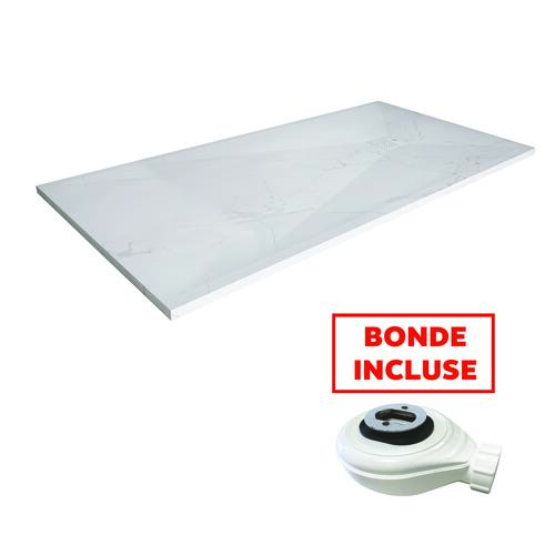 Receveur de douche résine de synthèse Nola marbre Blanc 90x200
